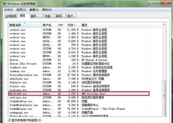 win7系统wmiprvse.exe占用cpu高怎么办